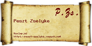 Peszt Zselyke névjegykártya